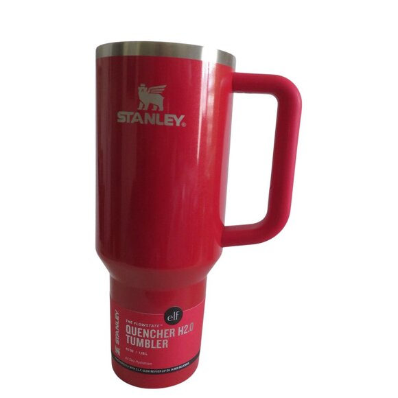 E.L.F. x Stanley 40oz Tumbler Quencher (Red Delicious) Lip Oil Holder & Ornament - Picture 3 of 15